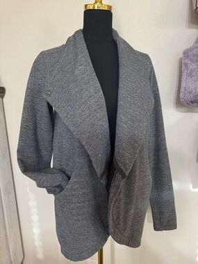 lululemon athletica Heathered Charcoal Gray Wrap-Front Jacket
